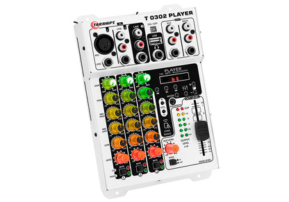 Taramps T 0302 PLAYER MULTICOLOR PLAYER AUDIO MIXER 3 CHANNEL W/ RGB LED