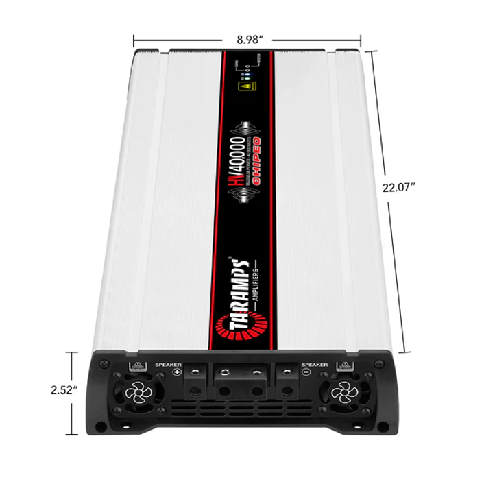 Taramps HV 40000 CHIPEO 275VDC LOW-IMPEDANCE 1 CHANNEL AUDIO AMPLIFIER 0.5 OHM